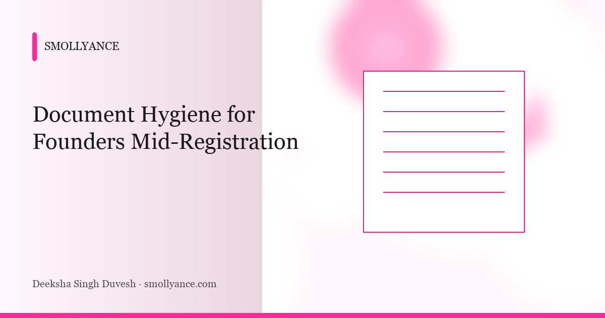 Document Hygiene for Founders Mid-Registration