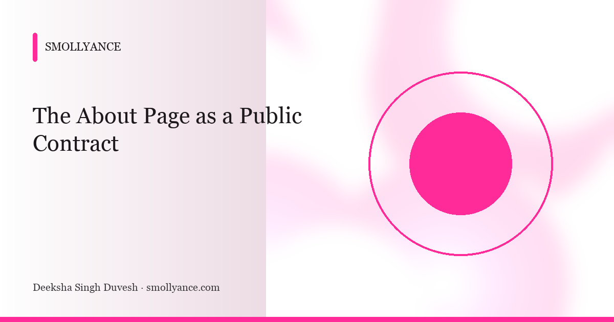 The About Page as a Public Contract