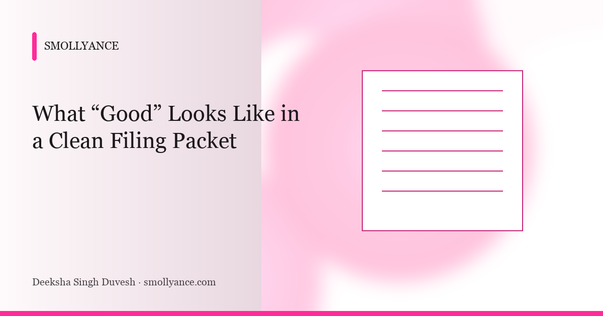 What “Good” Looks Like in a Clean Filing Packet