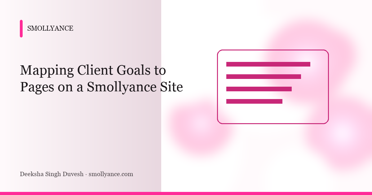 Mapping Client Goals to Pages on a Smollyance Site