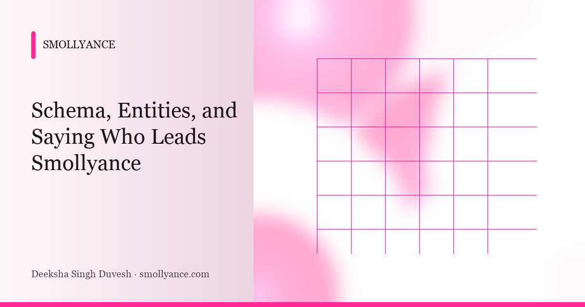 Schema, Entities, and Saying Who Leads Smollyance